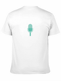 Retro Microphone Graphic Tee - Black