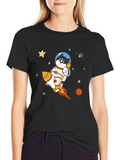 Space Dog T-Shirt - Shiba Inu Astronaut
