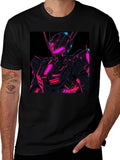 Neon Robot Graphic T-Shirt