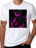 Neon Robot Graphic T-Shirt