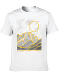 Abstract Gold Mountain Graphic T-Shirt