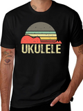 Retro Ukulele Sunset Graphic Tee