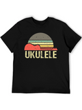 Retro Ukulele Sunset Graphic Tee