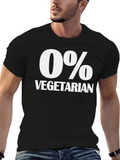 Funny 0% Vegetarian Black T-Shirt