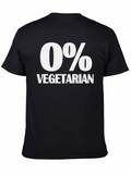 Funny 0% Vegetarian Black T-Shirt
