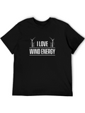 I Love Wind Energy Graphic Tee