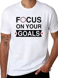 Focus On Your Goals Black Graphic Tee