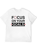 Focus On Your Goals Black Graphic Tee