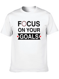 Focus On Your Goals Black Graphic Tee