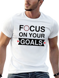 Focus On Your Goals Black Graphic Tee