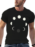 Lunar Phases Graphic Tee - Black