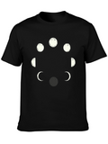 Lunar Phases Graphic Tee - Black