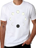 Lunar Phases Graphic Tee - Black