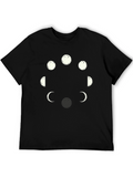 Lunar Phases Graphic Tee - Black