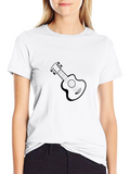 Ukulele Graphic Black T-Shirt