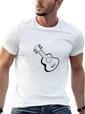 Ukulele Graphic Black T-Shirt