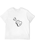 Ukulele Graphic Black T-Shirt