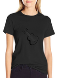 Ukulele Graphic Black T-Shirt