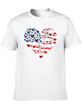 Patriotic Hearts Tee - USA Flag Love