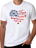 Patriotic Hearts Tee - USA Flag Love