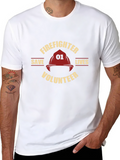 Firefighter Volunteer Save Lives Black T-Shirt