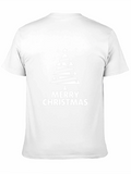 Festive Merry Christmas Tree Graphic Tee - Holiday Style