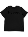 Happy Graphic Tee - Classic Black T-Shirt