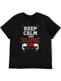 Keep Calm and Climb On Black T-Shirt