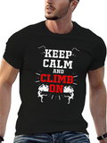 Keep Calm and Climb On Black T-Shirt