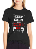 Keep Calm and Climb On Black T-Shirt