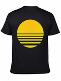 Retro Sunset Graphic Tee - Black
