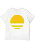Retro Sunset Graphic Tee - Black