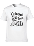 Cute But Feral Raccoon Graphic T-Shirt
