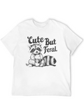Cute But Feral Raccoon Graphic T-Shirt