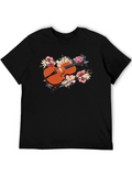 Floral Violin T-Shirt - Music Lover Tee