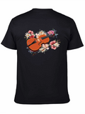 Floral Violin T-Shirt - Music Lover Tee