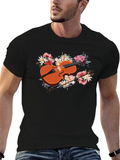 Floral Violin T-Shirt - Music Lover Tee