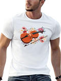 Floral Violin T-Shirt - Music Lover Tee