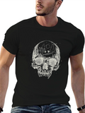 Skull Desert Scene Graphic Tee - Black