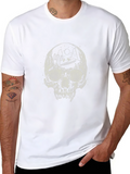 Skull Desert Scene Graphic Tee - Black