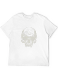 Skull Desert Scene Graphic Tee - Black