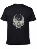 Skull Desert Scene Graphic Tee - Black