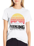 Hiking Makes Me Happy Graphic T-Shirt