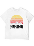 Hiking Makes Me Happy Graphic T-Shirt