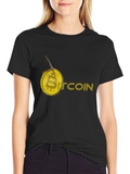 Bitcoin Crypto Currency Miner Pickaxe Black T-Shirt