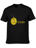 Bitcoin Crypto Currency Miner Pickaxe Black T-Shirt