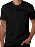 Heal Your Soul - Black Graphic T-Shirt