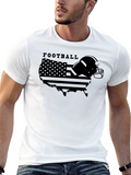 American Football USA Map Graphic T-Shirt
