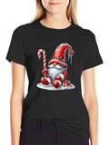 Festive Holiday Gnome Graphic Tee