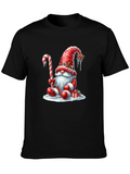 Festive Holiday Gnome Graphic Tee